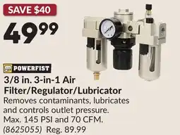 Princess Auto 3/8 in. 3-in-1 Air Filter/Regulator/Lubricator offer
