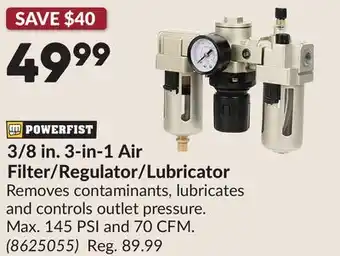 Princess Auto 3/8 in. 3-in-1 Air Filter/Regulator/Lubricator offer
