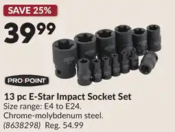 Princess Auto 13 pc E-Star Impact Socket Set offer