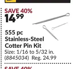 Princess Auto 555 pc Stainless-Steel Cotter Pin Kit offer