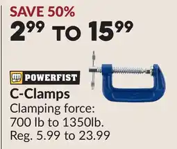Princess Auto C-Clamps offer