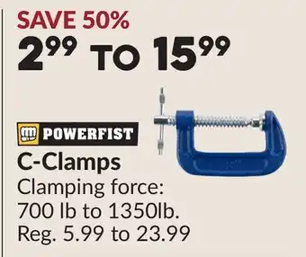 Princess Auto C-Clamps offer