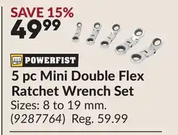 Princess Auto 5 pc Mini Double Flex Ratchet Wrench Set offer