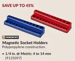 Princess Auto 1/4 in. dr Metric: 4 to 14 mm Magnetic Socket Holders offer