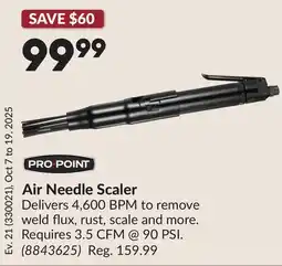 Princess Auto Air Needle Scaler offer