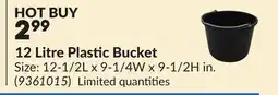 Princess Auto 12 Litre Plastic Bucket offer