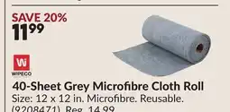 Princess Auto 40-Sheet Grey Microfibre Cloth Roll offer