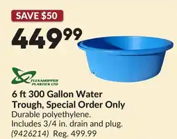 Princess Auto 6 ft 300 Gallon Water Trough offer