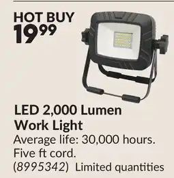 Princess Auto LED 2,000 Lumen Work Light offer