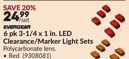 Princess Auto 6 pk 3-1/4 x 1 in. LED Clearance/Marker Light Sets offer