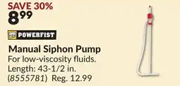 Princess Auto Manual Siphon Pump offer