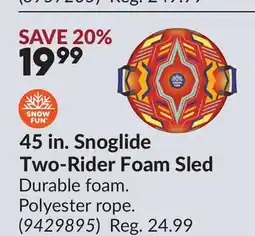 Princess Auto 45 in. Snoglide Two-Rider Foam Sled offer