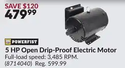 Princess Auto 5 HP Open Drip-Proof Electric Motor offer