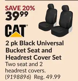 Princess Auto 2 pk Black Universal Bucket Seat and Headrest Cover Set offer