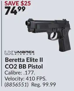 Princess Auto Beretta Elite II CO2 BB Pistol offer