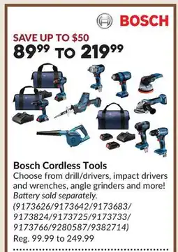 Princess Auto Bosch Cordless Tools offer