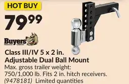 Princess Auto Class III/IV 5 x 2 in. Adjustable Dual Ball Mount offer