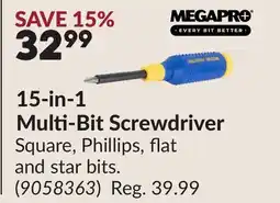 Princess Auto 15-in-1 Multi-Bit Screwdriver offer