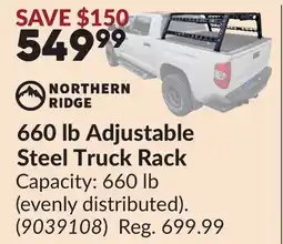 Princess Auto 660 lb Adjustable Steel Truck Rack offer