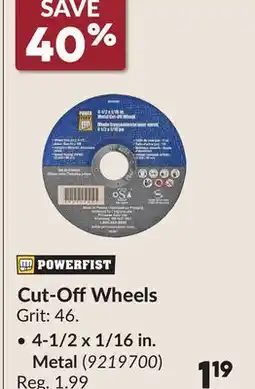 Princess Auto Cut-OffWheels offer