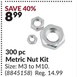 Princess Auto 300 pc Metric Nut Kit offer