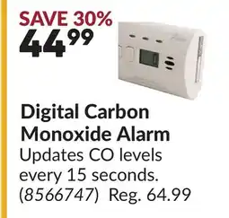 Princess Auto Digital Carbon Monoxide Alarm offer