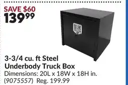 Princess Auto 3-3/4 cu. ftSteel Underbody Truck Box offer