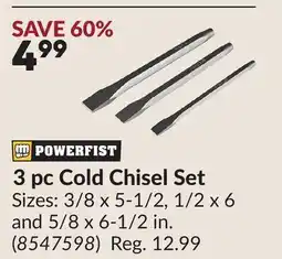 Princess Auto 3 pc Cold Chisel Set offer