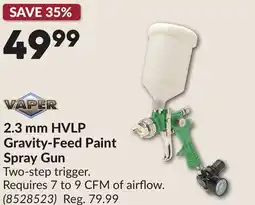 Princess Auto 2.3 mm HVLP Gravity-Feed Paint Spray Gun offer