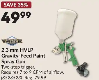 Princess Auto 2.3 mm HVLP Gravity-Feed Paint Spray Gun offer
