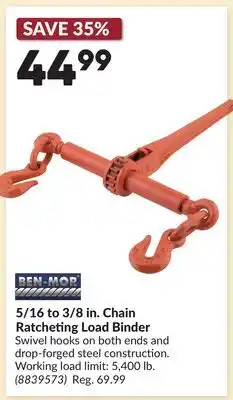 Princess Auto 5/16 to 3/8 in. Chain Ratcheting Load Binder offer