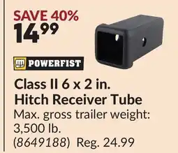 Princess Auto Class II 6 x 2 in. Hitch Receiver Tube offer