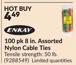 Princess Auto 100 pk 8 in. Assorted Nylon Cable Ties offer