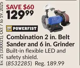 Princess Auto Combination 2 in. Belt Sander and 6 in. Grinder offer