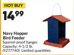 Princess Auto Navy Hopper Bird Feeder offer