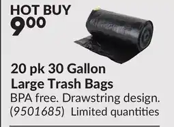 Princess Auto 20 pk 30 Gallon Large Trash Bags offer