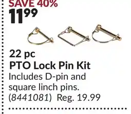 Princess Auto 22 pc PTO Lock Pin Kit offer