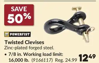 Princess Auto Twisted Clevises offer