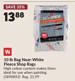 Princess Auto 10 lb Bag Near-White Fleece Shop Rags offer