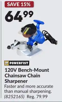 Princess Auto 120V Bench-Mount Chainsaw Chain Sharpener offer