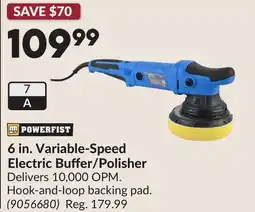 Princess Auto 6 in. Variable-Speed Electric Buffer/Polisher offer