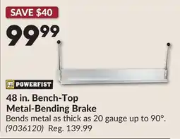 Princess Auto 48 in. Bench-Top Metal-Bending Brake offer