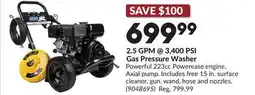 Princess Auto 2.5 GPM @ 3,400 PSI Gas Pressure Washer offer