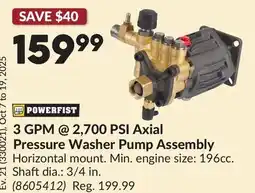 Princess Auto 3 GPM @ 2,700 PSI Axial Pressure Washer Pump Assembly offer