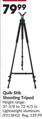 Princess Auto Quik-Stik Shooting Tripod offer