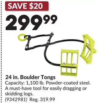 Princess Auto 24 in. Boulder Tongs offer