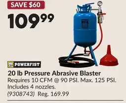 Princess Auto 20 lb Pressure Abrasive Blaster offer