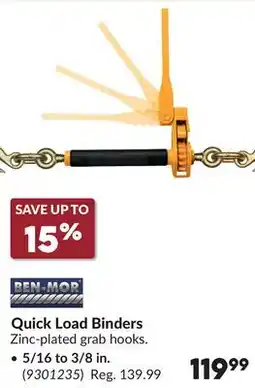 Princess Auto Quick Load Binders offer