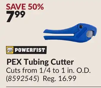 Princess Auto PEX Tubing Cutter offer