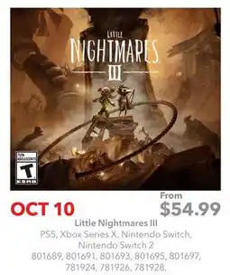GameStop Little Nightmares III offer